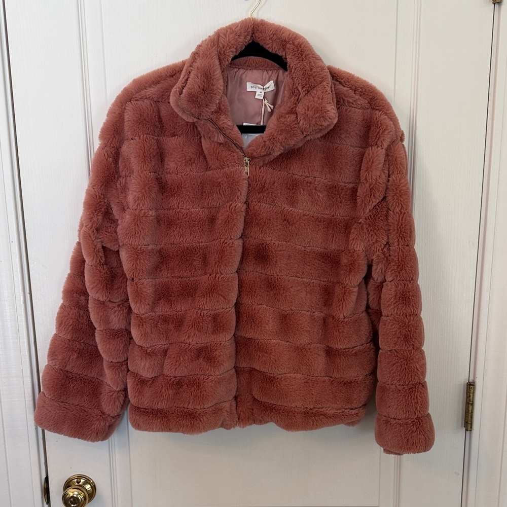 Blu Pepper Teddy Jacket in Dusty Rose